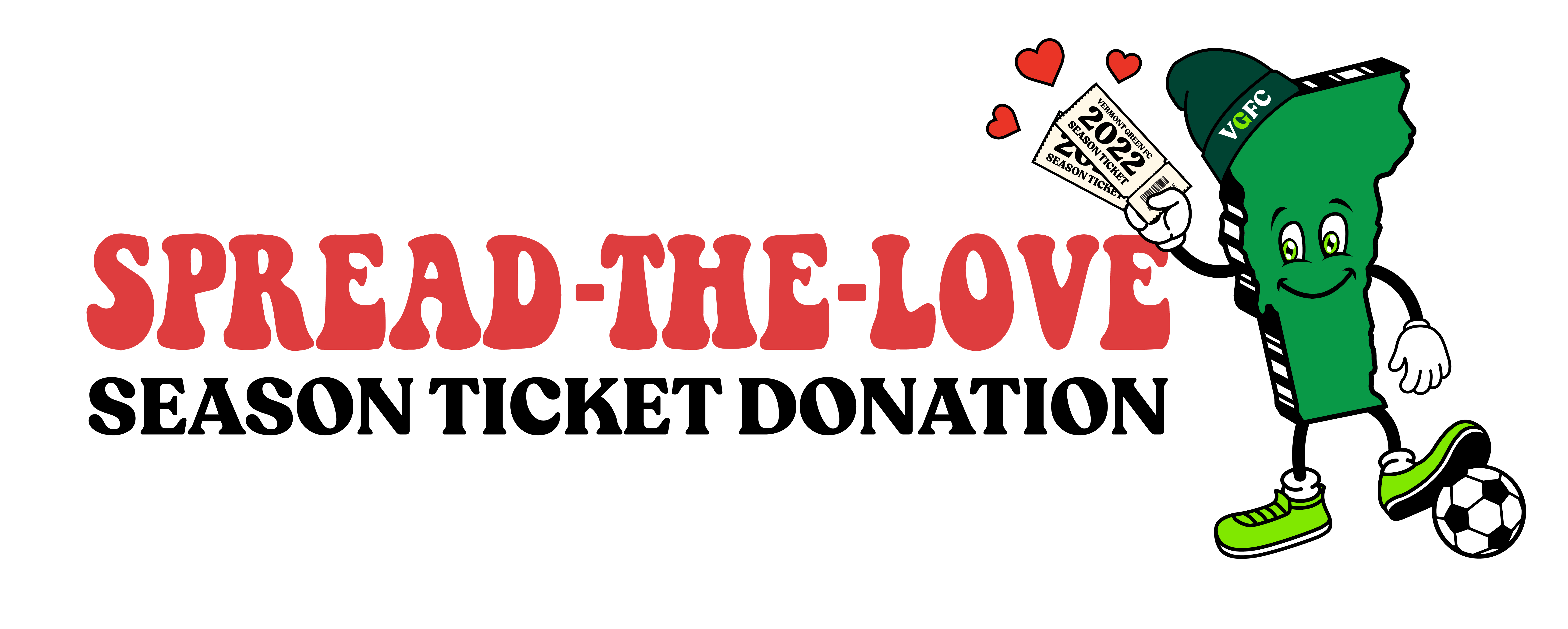 Vermont green fc, spread the love season ticket
