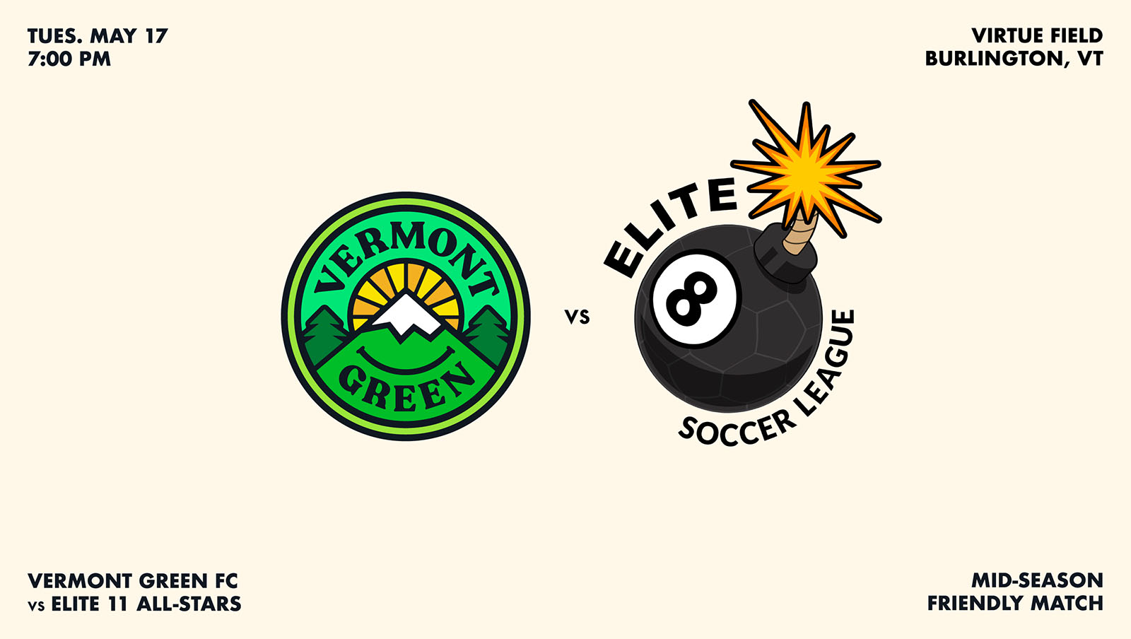 Vermont Green FC Announces Friendly Match vs Elite 8 Soccer League All